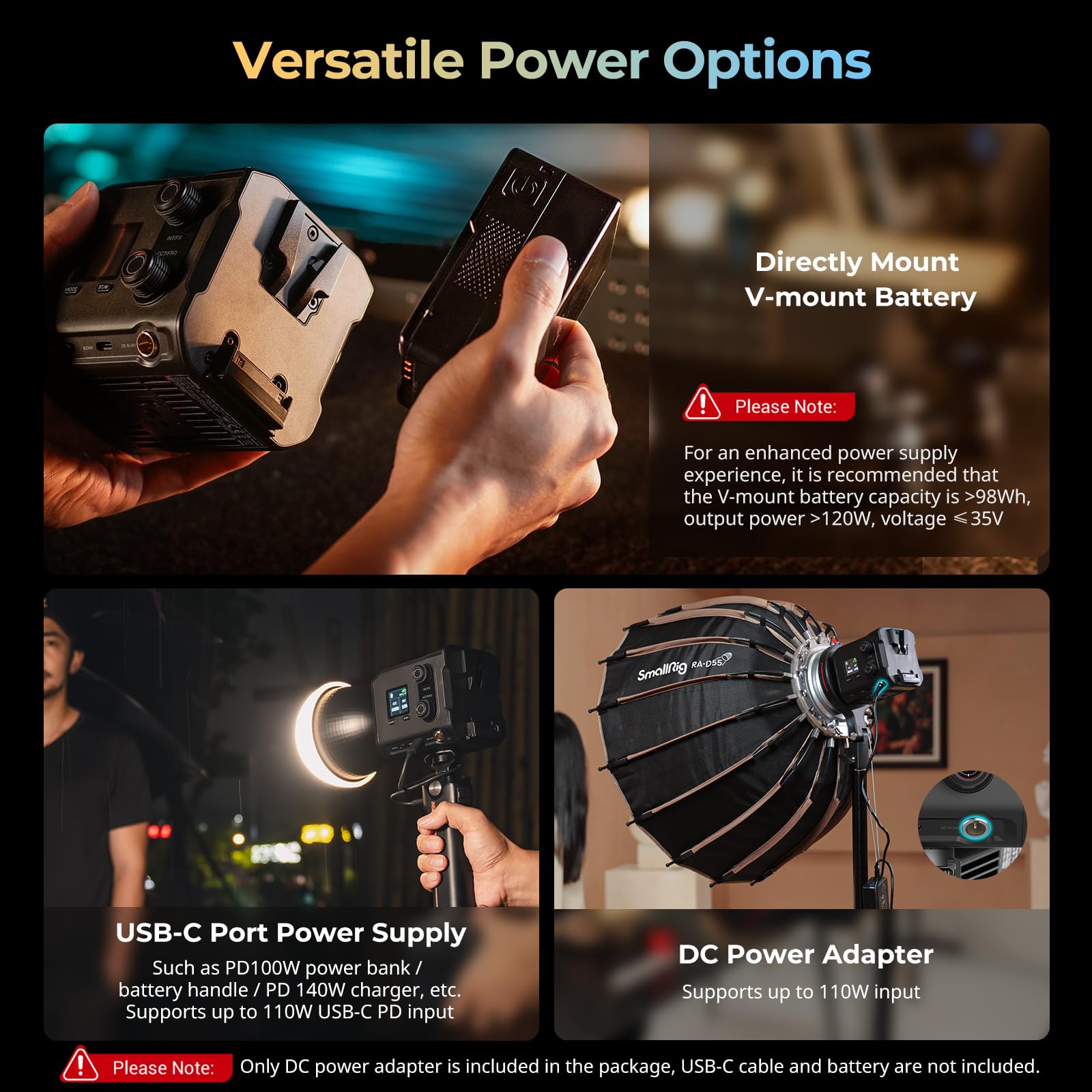 Amazon.com: SmallRig RC 100B COB Video Light, Portable 100W
